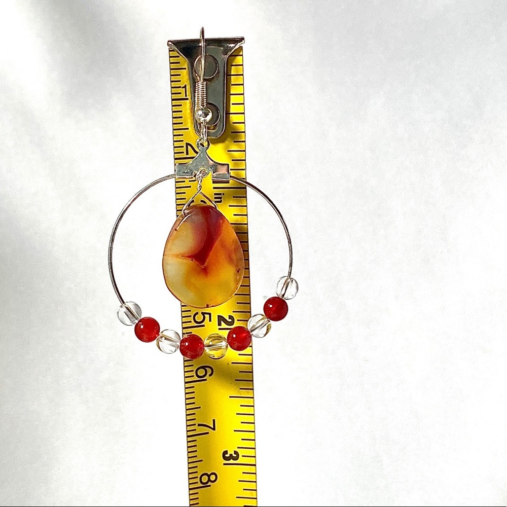 CARNELIAN Layered Hoops - Picture 4 of 5